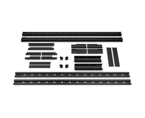 Открытая двухрамная усиленная стойка Cabeus 19"", 37U, цвет черный RA-37U-1000-BK – изображение 3