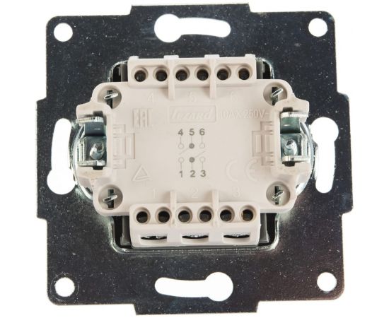 Проходной выключатель LEZARD KARINA двойной крем 707-0388-106 – изображение 3