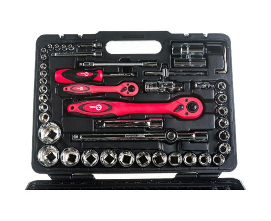 Профессиональный набор инструментов INTERTOOL 1/2 и 1/4, 94 шт., Cr-V ET-6094 – изображение 3