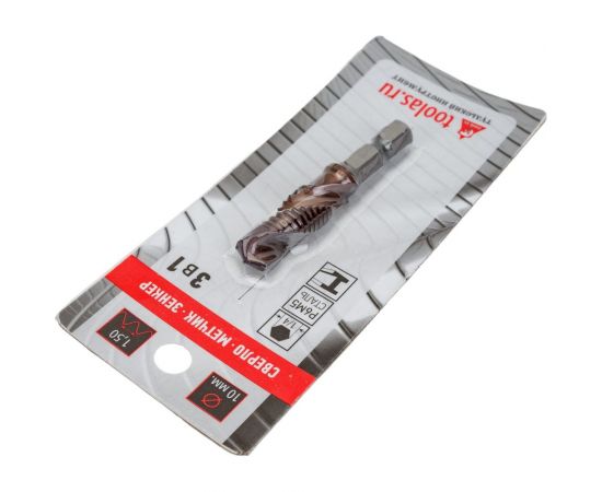 Метчик/сверло/зенкер 3 в 1 TOOLAS М10x1,5 00013014 – изображение 3