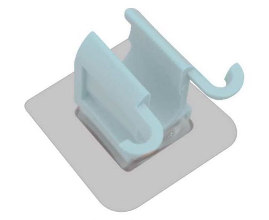 Держатель душевой лейки МУЛЬТИДОМ с 2 крючками, размер 3x4х4,5 см., 2 цвета в ассортименте VL34-182 – изображение 3