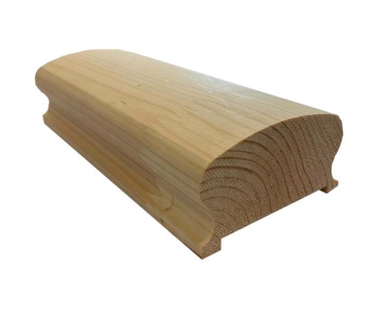 Деревянный поручень ТД Крона 43х70х3000 мм, сорт А, под балясину 50х50, сосна 16010202 – изображение 3