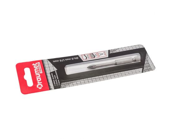 Сверло по кафелю и стеклу PREMIUM 6х75 мм, 4 режущие кромки DRAUMET 9198 – изображение 3