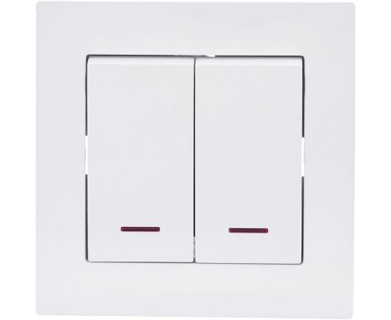 Двойной выключатель Lezard VESNA с подсветкой белый 742-0288-112 – изображение 4