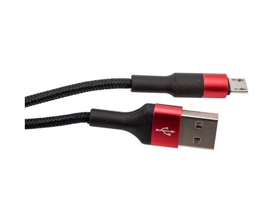 Кабель USB 2.0 Hoco X26, AM/microBM, черно-красный, 1м 6957531080220 – изображение 4