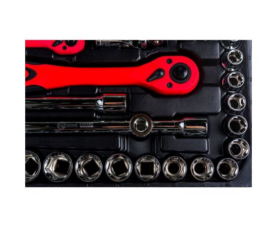 Профессиональный набор инструментов INTERTOOL 1/2 и 1/4, 94 шт., Cr-V ET-6094 – изображение 5