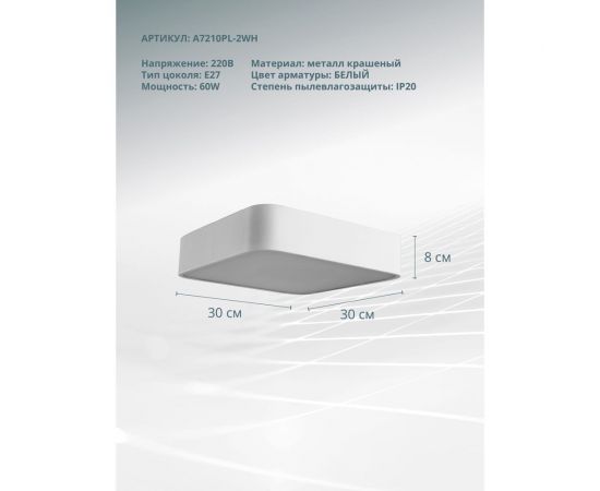 Потолочный светильник Arte Lamp A7210PL-2WH – изображение 5