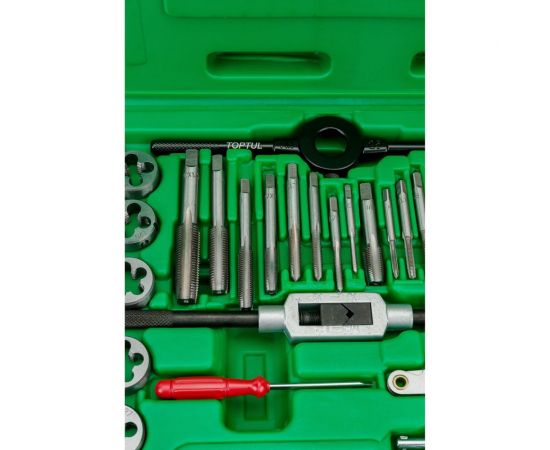 Набор метчиков и плашек TOPTUL М3-М12, 40 предметов JGAI4001 – изображение 7