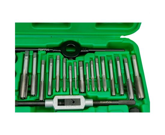 Набор метчиков и плашек TOPTUL М3-М12, 40 предметов JGAI4001 – изображение 8