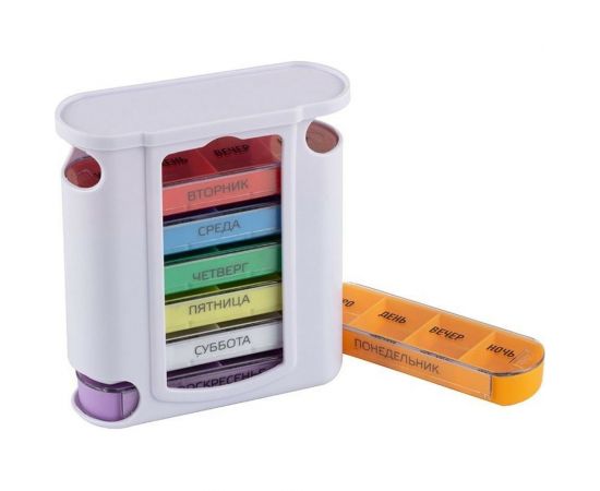 Вертикальная таблетница на 7 дней Ecos 104327 