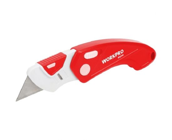 Складной нож WORKPRO пластиковый, быстросменный WP211004 