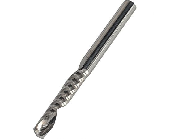 Фреза спиральная однозаходная верхний рез для ЧПУ (3.175x17x38 мм; S=3.175 мм; Z1) Greencut GX3066 