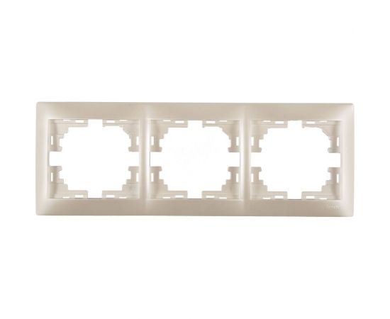 Рамка Lezard Мира х3 гор. жемчужно-белый перламутр без вст. 701-3000-148 