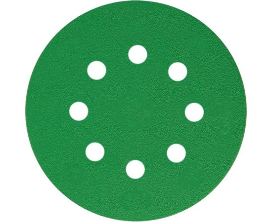 Круг шлифовальный FILM L312TV (100 шт; 125 мм; на липучке; 8 отв; зелёный; P280) SUNMIGHT 53213 
