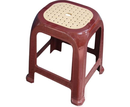 Табурет Росспласт Симпатия большой, коричневый, высота 45 см 523021 