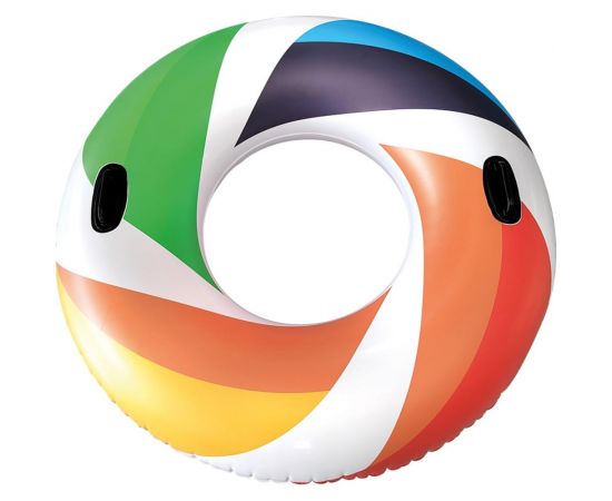 Круг для плавания с ручками Ecos Цветное колесо 118 см SC-51 993151 