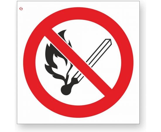 Знак ""Запрещается пользоваться открытым огнем и курить"" Стандарт Знак Р02, 200x200 мм, 00-00023652 