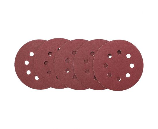Круг абразивный шлифовальный под липучку с перфорацией 125 мм, Р100, 5 шт On 19-05-045 – изображение 2