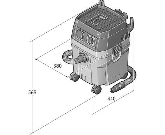 Пылесос для влажной и сухой уборки Fein Dustex 35 L 92036223000 – изображение 2