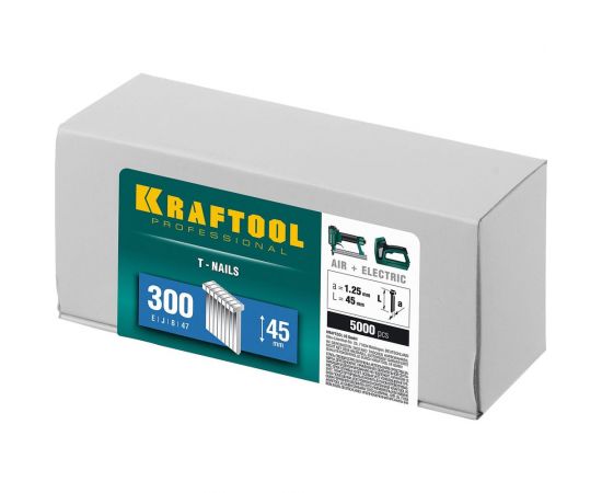 Гвозди для нейлера Kraftool тип 300 5000 шт. 31785-45 – изображение 2