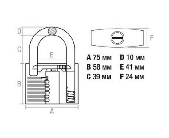 Навесной замок STARTUL 75 мм Standart ST9084-75 – изображение 2