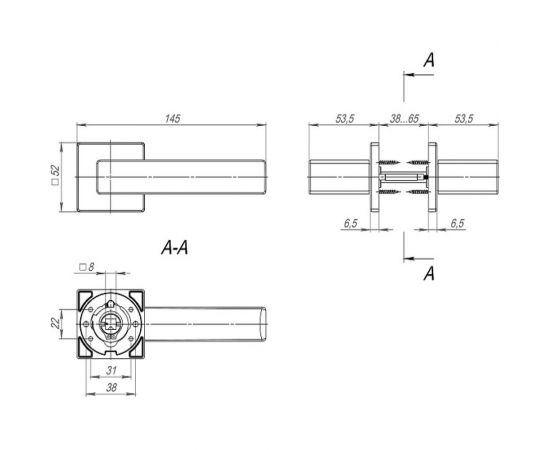 Раздельная ручка Fuaro RED LINE SL BL-24 черный 44269 – изображение 3