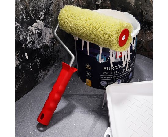 Валик REXANT полиакрил, ворс 18 мм, ширина ролика 180 мм, диам. 42 мм, бюгель 8 мм серия Мастер 89-0001 – изображение 5