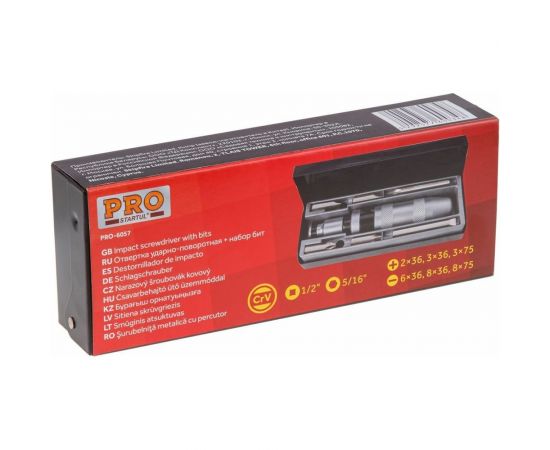 Ударно-поворотная отвертка с набором бит STARTUL 7 предметов PRO-6057 – изображение 5