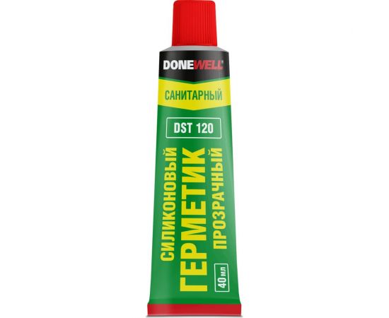 Герметик силиконовый санитарный DONEWELL для ванной и кухни, с добавкой против плесени, прозрачный, 40 мл DST-120 
