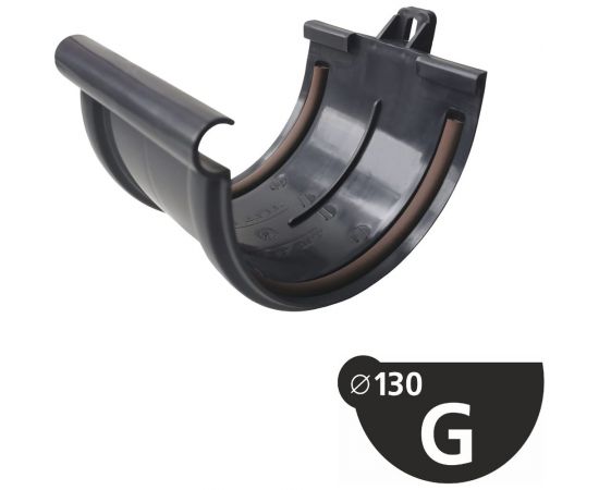 Соединение желоба Murol серый 16013 