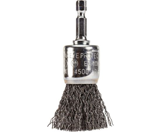 Щетка проволочная кистевая (24 мм, толщина проволоки 0.3 мм, гофрированная, металл, 1/4"") Makita D-76532 