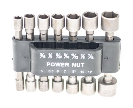 Набор шестигранных головок (5; 5.5; 6; 7; 8; 10; 12; 3/16; 1/4; 9/32; 5/16; 11/32; 3/8; 7/16) Pro Legend PL4721 – изображение 2