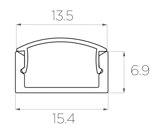 Комплект алюминиевого профиля LEDCRAFT с экраном и заглушками LC-LP0716M16-1 1638000003 – изображение 2