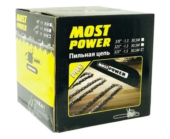 Цепь пильная 0.325"", 1.5 мм, катушка 30.5 м для бензопилы MOST POWER 1504002007 – изображение 2
