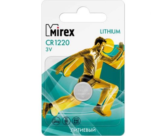 Литиевая батарея Mirex cr1220 3v 1 шт 23702-cr1220-e 23702-CR1220-E1 – изображение 3