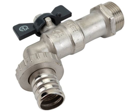 Шаровой кран AQUALINK водоразборный, под шланг, 3/4 W h B бабочка 1490 – изображение 3