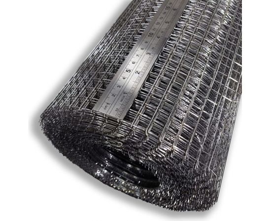 Сварная оцинкованная сетка КБР диаметр проволоки 1.2мм, ячейка 10x10мм, 1-15м KBR10101215ZNA – изображение 3