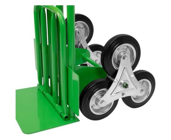 Двухколесная (блок из 3-х колес) ручная тележка СТРОЙМАШ откидная платформа 400x312 мм, грузоподъемность 200 кг 17024 – изображение 5