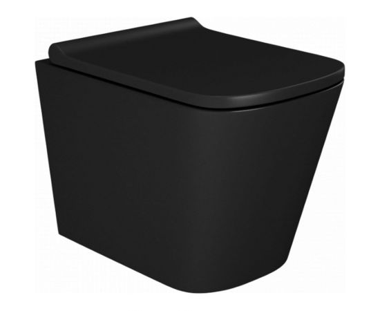 Подвесной унитаз Teymi Helmi S безободковый, сиденье микролифт, черный матовый T40302MB ЦБ-00263650 – изображение 6