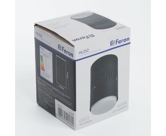 Светильник для натяжных потолков Feron HL352 12W, 230V, GX53 и подсветка 1W, 4000K, черный, 41458 – изображение 7