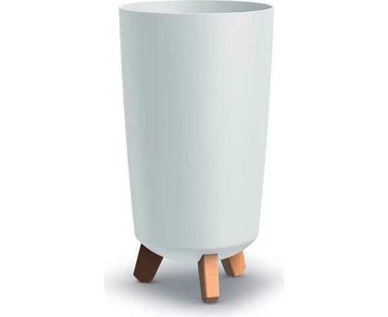 Высокое кашпо на ножках Prosperplast DGTL240 S449 GRACIA TUBUS SLIM диам. 24 см, высота 445 мм, белое 067345 