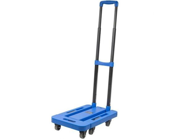 Платформенная складная тележка с телескопической ручкой + набор эластичных шнуров Forsage (в разложенном виде: 57x30x101 см, в сложенном: 47x30x12 см, г/п 180 кг) f-l011 52378 