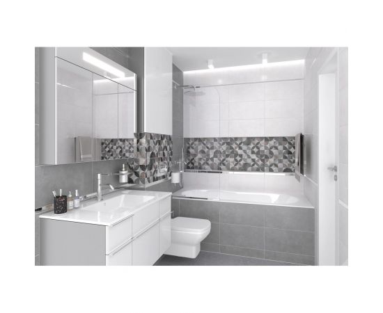 Керамическая настенная плитка LAPARET Focus белый, 25x50 см, 1.5 кв. м, 12 плиток в упаковке х9999281791 