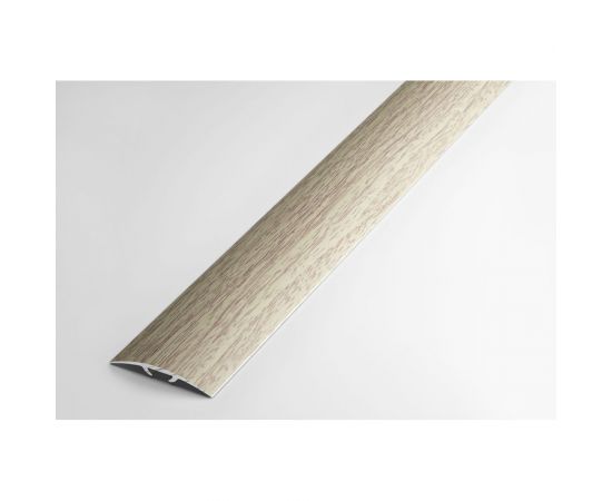 Порог прямой скрытый алюминиевый декоративный (35 мм, 1,8 м, Дуб беленый) ЛУКА 00000002788 