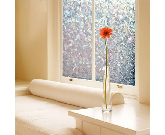 Самоклеящаяся пленка на окно DASWERK Витраж статическая, без клея, солнцезащитная, 67.5x150 см 607969 