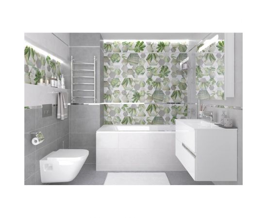 Керамическая настенная плитка LAPARET Focus белый, 25x50 см, 1.5 кв. м, 12 плиток в упаковке х9999281791 – изображение 13