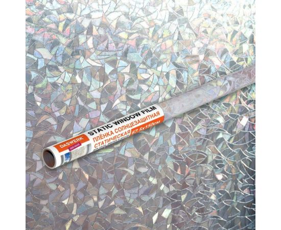 Самоклеящаяся пленка на окно DASWERK Витраж статическая, без клея, солнцезащитная, 67.5x150 см 607969 – изображение 2