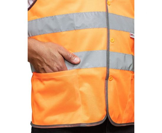 Сигнальный жилет ООО Комус Тип 2Т, оранжевый, р. L48-50 446687 – изображение 3