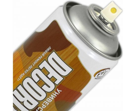 Аэрозольный лак Decorix НЦ (мебельный; нитролак; тонирующий; глянцевый; дуб; 520 мл) 0133-08 DX – изображение 4