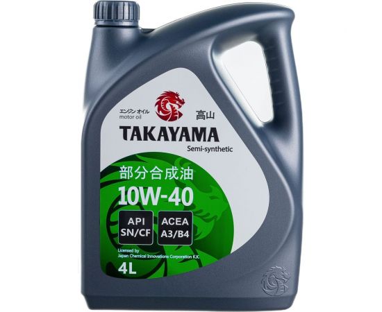 Моторное масло TAKAYAMA SAE 10W-40, API SN/CF, 4 л, пластик 605517 – изображение 4
